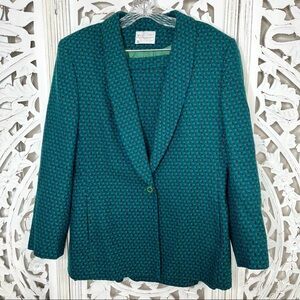 Miss Pendelton Vintage Green Wool Suit Set